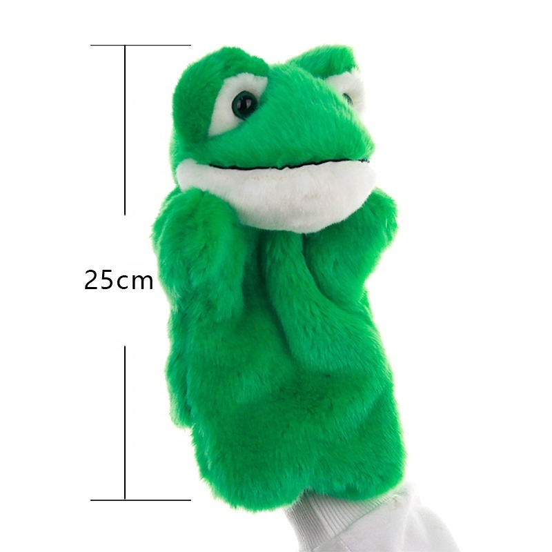 Plush Creative Hand Puppets Green Frog Puppet