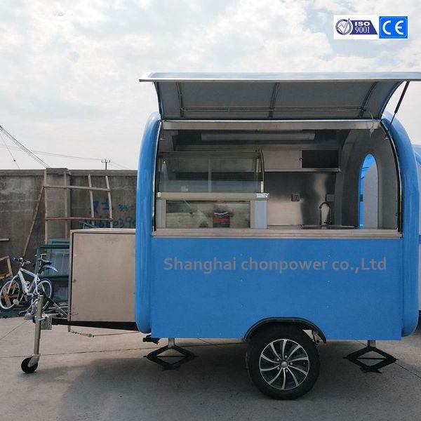 CP-C230200230 mobile popcorn slush machine installed icecream showcase trailer With CE and ISO9001