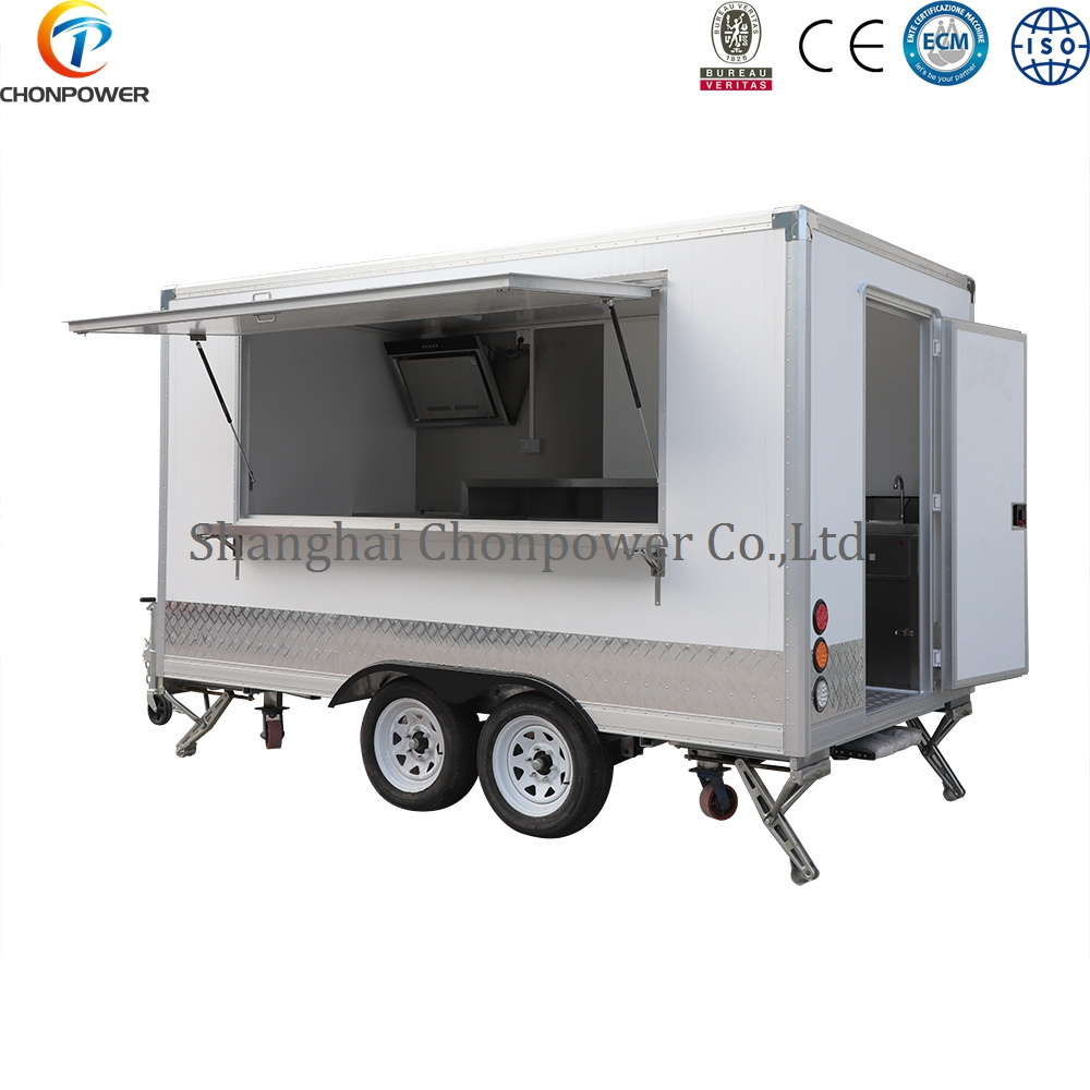 Chonpower street snack vending cart mobile kitchen food truck kebab fast trailer van dining car ice cream fsat