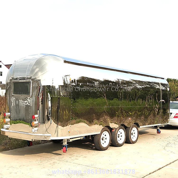 Chonpower 7.4m Mobile Airstream food truck / Caravan Trailer  / Food Concession Trailer For Sale