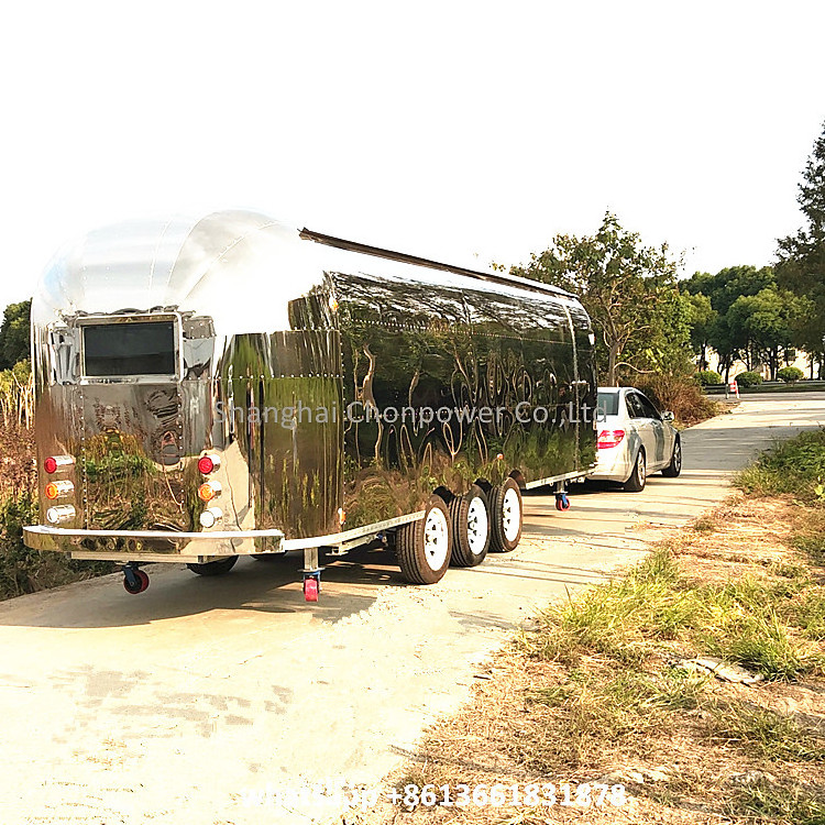 Chonpower 7.4m Mobile Airstream food truck / Caravan Trailer  / Food Concession Trailer For Sale