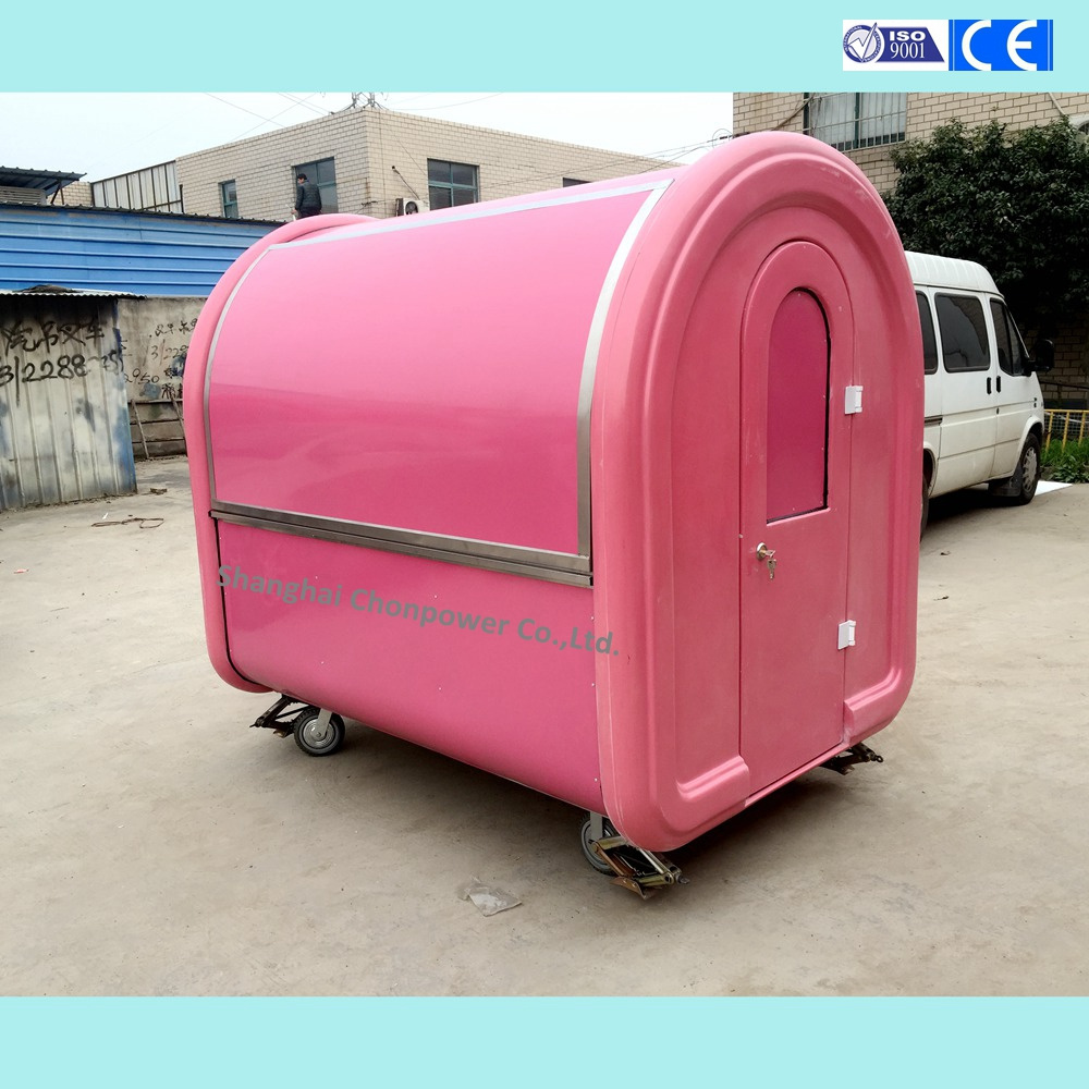 Chonpower Pink food kiosk on wheels ice cream theme vending cart donut vending cart With ISO9001