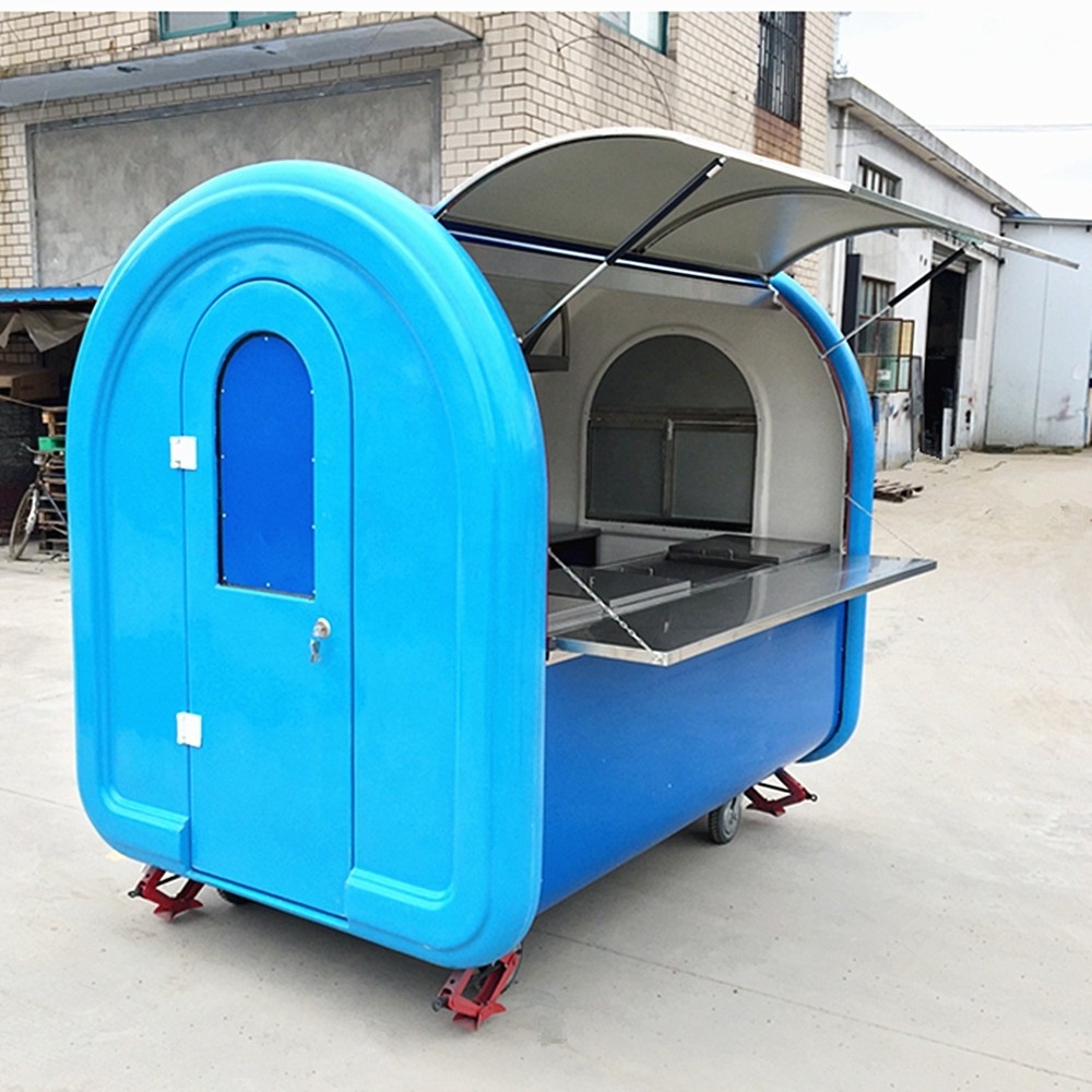 CP-A230165210 Blue Top griddle food carts catering food booth hotdog cart with high performance