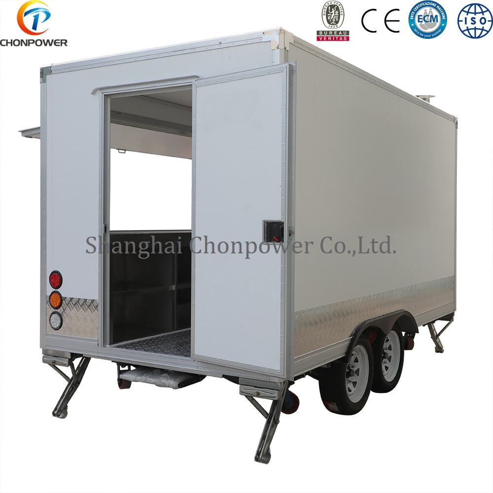 Chonpower snack cold drink vending cart mobile fast food truck beverage ice cream van dining car kebab trailer trucks for sale