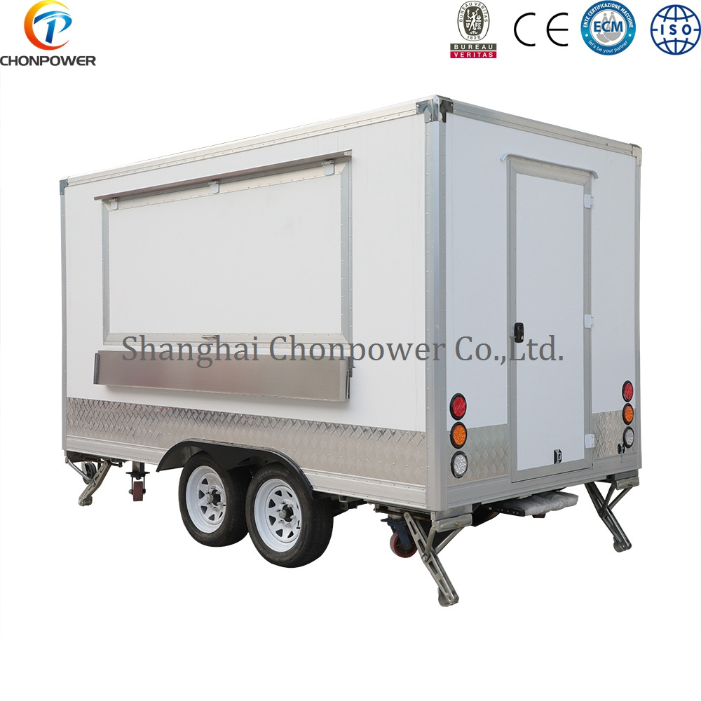 Chonpower snack cold drink vending cart mobile fast food truck beverage ice cream van dining car kebab trailer trucks for sale