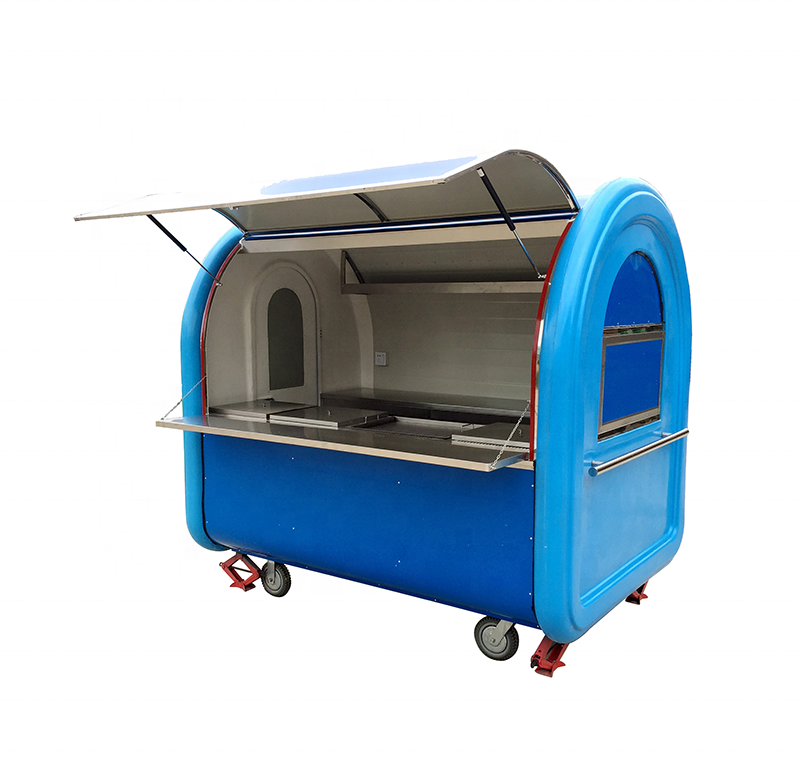 CP-A230165210 Blue Top griddle food carts catering food booth hotdog cart with high performance