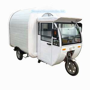 Chonpower white hot dog tricycle bike food cart 3 wheels food trailer from China famous supplier