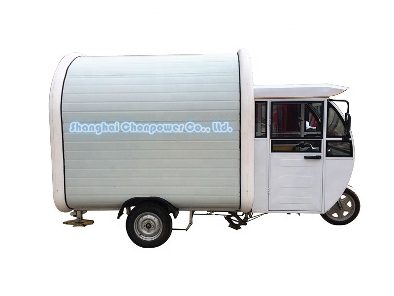 Chonpower white hot dog tricycle bike food cart 3 wheels food trailer from China famous supplier