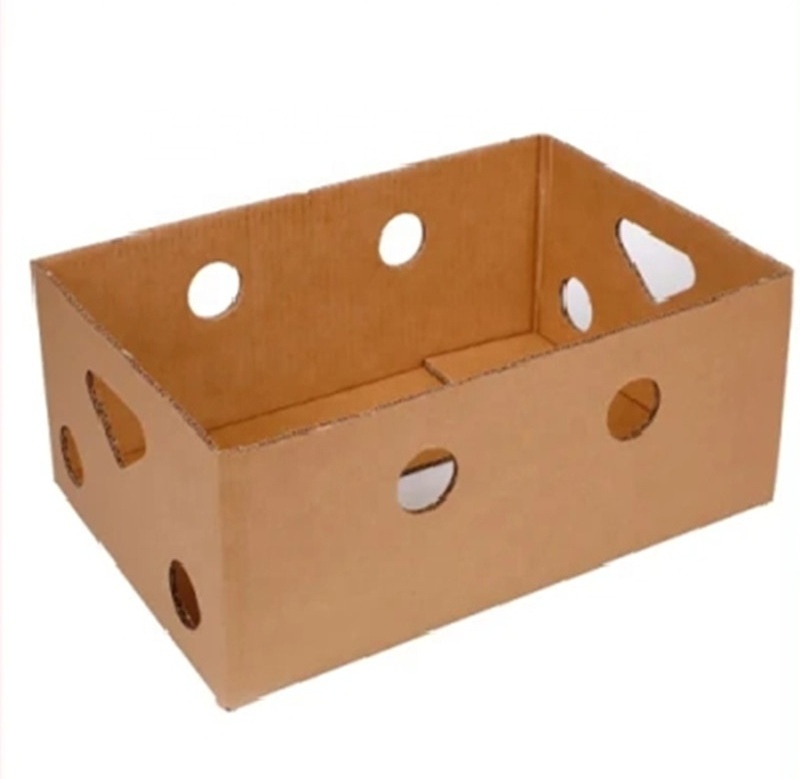 Custom Print Corrugated Cardboard Paper Apple Lemon Mango Banana Fruit Vegetable Packing Packaging Shipping Carton Box