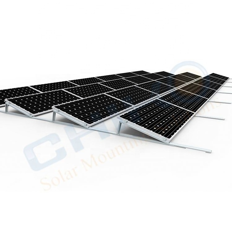 Universal solar flat roof mounting systems floor stand for 10 panels