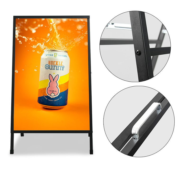 A Frame Double-Sided Outdoor Signs Displays Advertising Sidewalk Sign Poster Stand