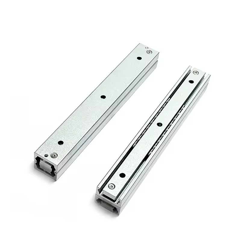 Heavy duty slide high bearing steel guide 43mm wide 44mm telescopic slide replaces ROLLON