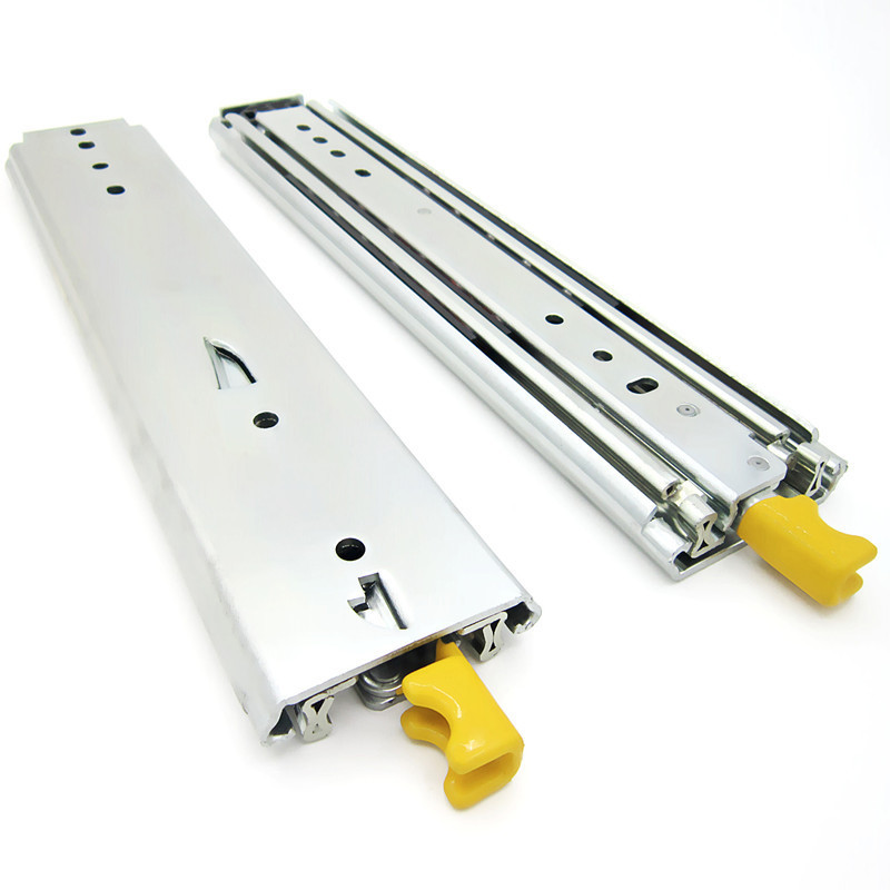 TH2076LK 76mm 225KG Load Rating 1500mm long drawer slide two way Heavy Duty Locking Drawer Slides telescopic rail