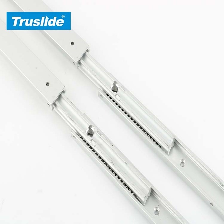 TH1620DJ 20mm Full Extension Telescopic Rail Customized Slide Rail Drawer Slides Heavy Duty Industrial Slides for Dining Table