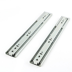 High quality 45 wide damped buffered three-section rail press the spring to touch the silent rail closet cabinet slide