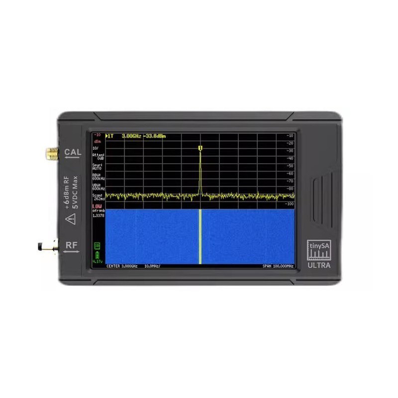 Handheld Tiny Spectrum Analyzer 100KHz-5.3GHz 4 Inch Touch Screen RF Tinysa Ultra Spectrum Analyzer with 3000mAh Battery