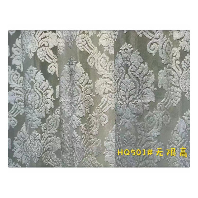 Modern Floral Design Cut Velvet Sheer Curtain Fabric 100% Polyester Woven for Home Textile for Bedroom Decor