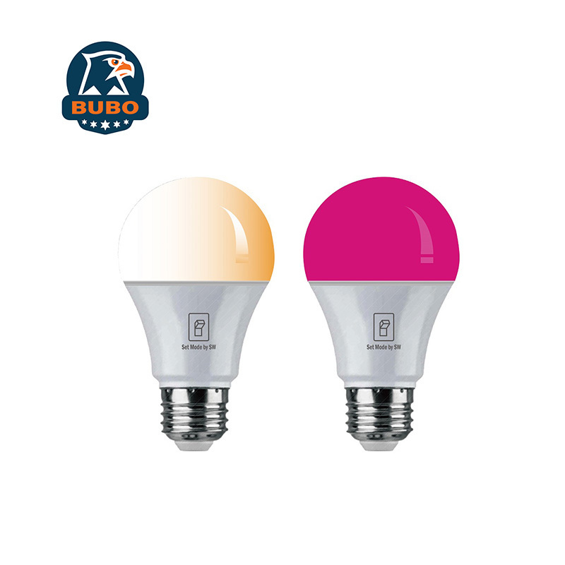 Bubo Smart LED Bulb 2 Color In 1 120V 60Hz 9W 800lm 3000K 360 Degree A19 Bulb Lighting