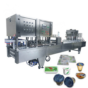 High Quality Automatic Yogurt Milk Fruit Juice Yoghurt Butterfly Jelly Mini Cup Filling Sealing Machine