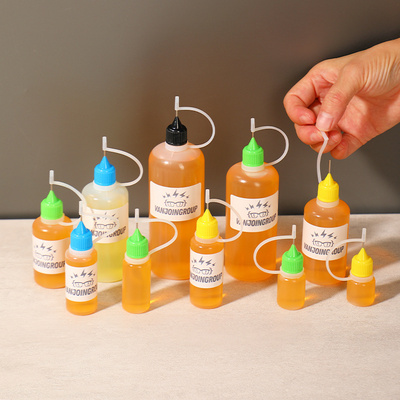 10ml  15ml 20ml 50ml 80ml 100mlPET Plastic Squeezable Needle Tip Caps for Glue Liquid Tip Applicator Bottle Dropper Bottles