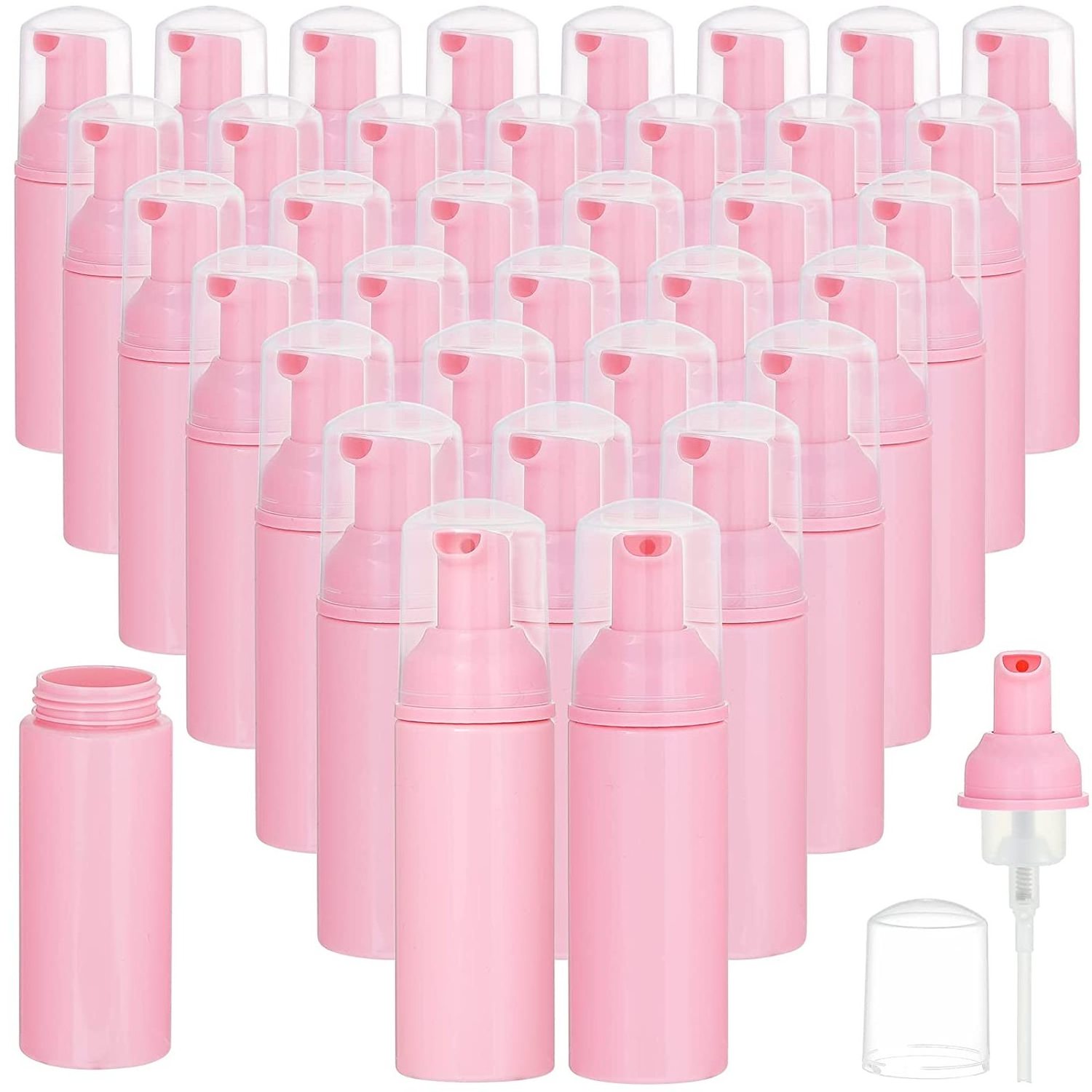 Custom  50ml 150ml 200ml 300ml 400ml 500ml Cosmetic PET PCR foaming Cleanser Facial foam pump soap dispenser bottle