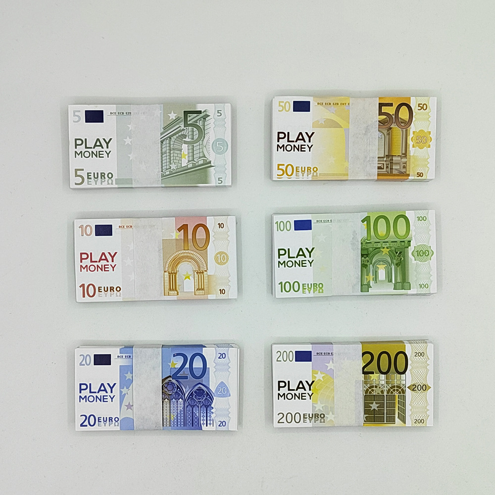 Custom Realistic Various Denominations Prop Euro Money Movie Prop Bank Ancestor Money Notes High Quality Prop Money Euro