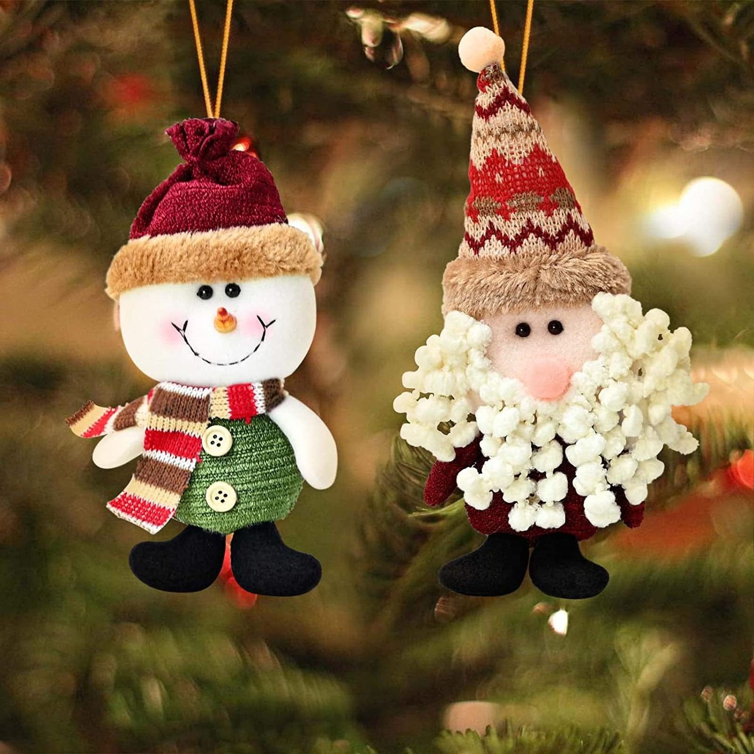 Happy New Year Christmas Ornaments Xmas Gift Santa Claus Snowman Tree Pendant Doll Hang for Home Noel Natal Decorations