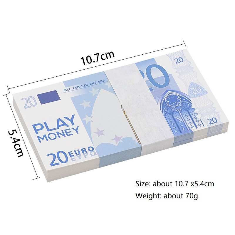 Custom Realistic Various Denominations Prop Euro Money Movie Prop Bank Ancestor Money Notes High Quality Prop Money Euro