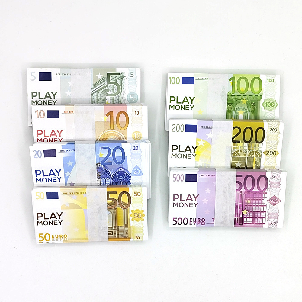 Custom Realistic Various Denominations Prop Euro Money Movie Prop Bank Ancestor Money Notes High Quality Prop Money Euro