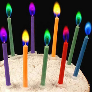 Amazing Color Flame Multi Happy Birthday Food Candles