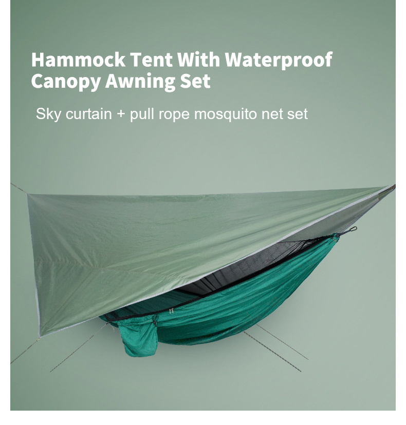 Outdoor Camping Hammock Double Parachute Hammock Lightweight Nylon 2 Person Tree Tent Portable Travel Hammock