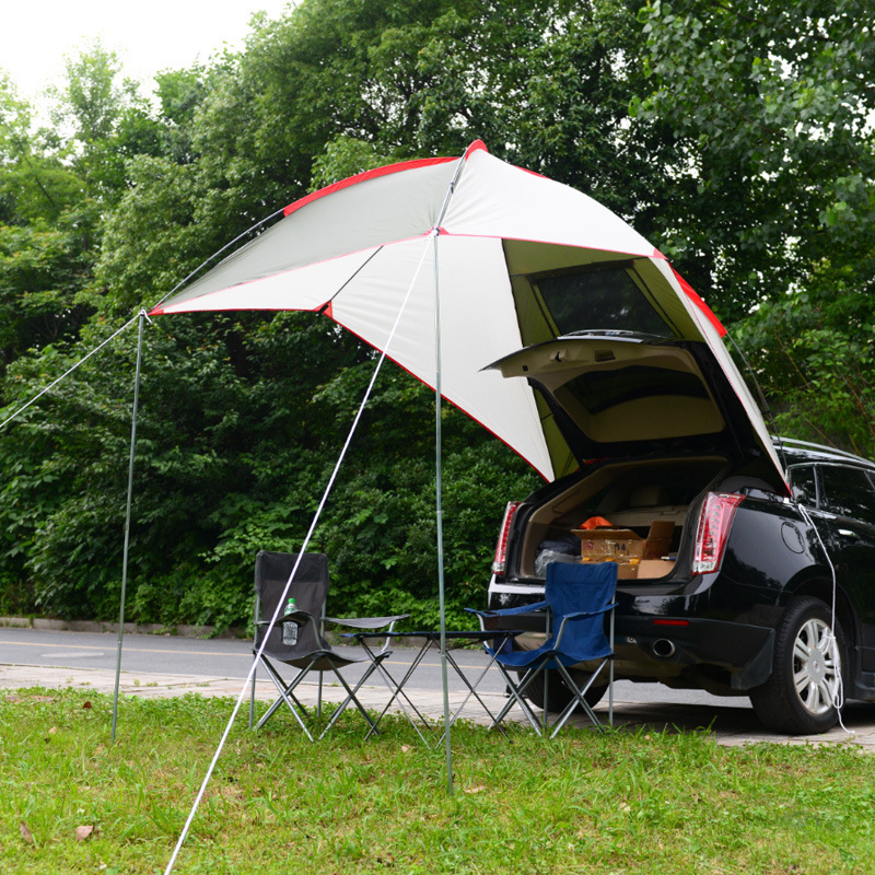 Waterproof Car Awning Sun Shelter, Portable Auto Canopy Camper Trailer Sun Shade for Camping, Outdoor, SUV, Beach