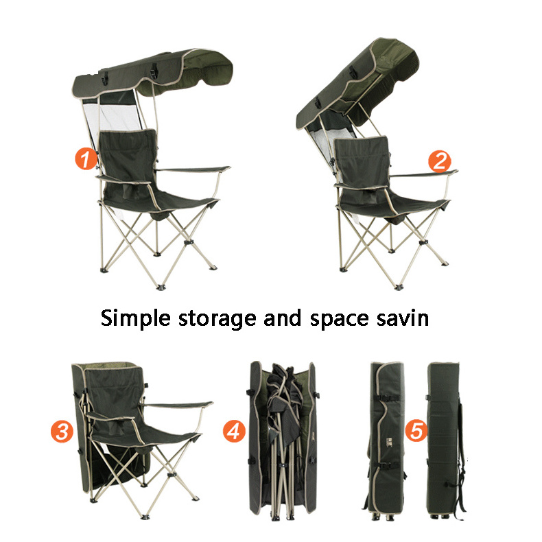 Foldable UV Resistant Canopy Awning Chair Tailgate Outdoor Activities Canopy Chair for Camping