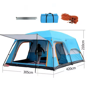 Cuckoo Two Room Camping Tent Waterproof Cheap 5-8 Person Outdoor Family Luxury Big Tent