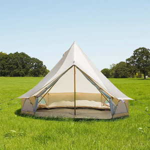 CUCKOO Cheap 4 Season Fabric Tipi Tent Outdoor Camping Waterproof Yurt Large Luxury 3m 4m 5m 6m Bell Tent White Breathe Soulpad