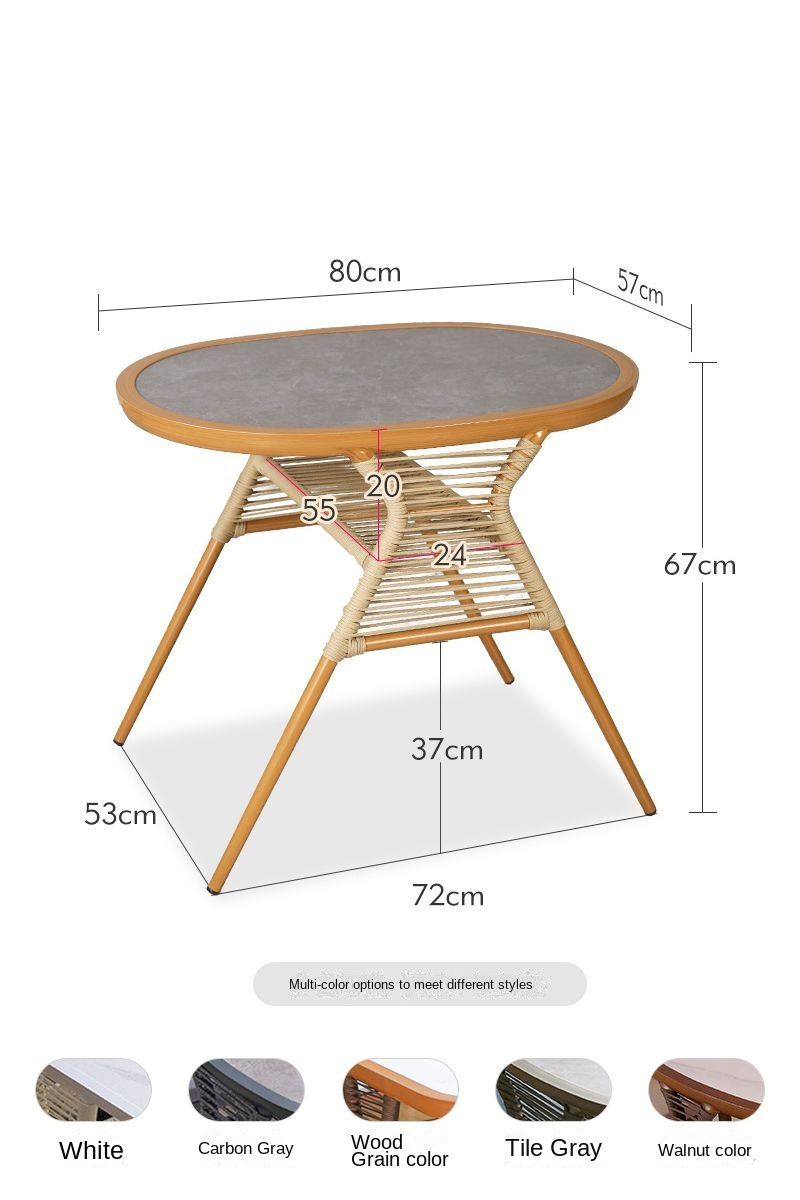 Morden Design Outdoor Garden Patio Wood Table and Chairs 3pieces PE Rattan Table Chair Set