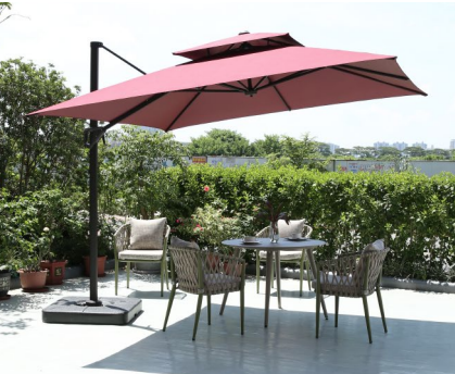 Outdoor Garden Courtyard Doubled Canopy Parasol Beach  Banana Sun Protected Umbrella Small Size