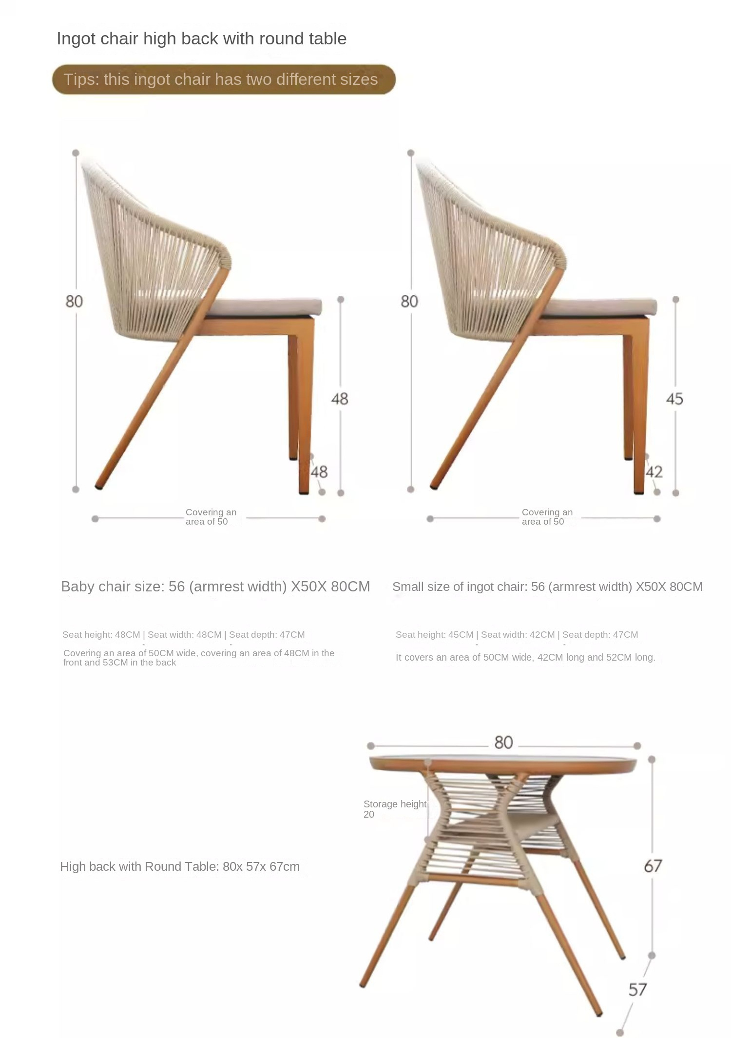 Table and Chairs 3pieces Modern PE Rattan Table Chair Set Garden Patio Wood Paten Design Outdoor Outdoor Furniture Contemporary