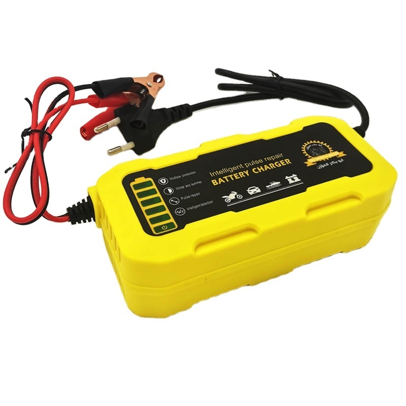 Smart Battery Maintainer Trickle Charger 12v 6a Intelligent Pulse Repair Lead-acid Battery Charger For Car Motorcycle