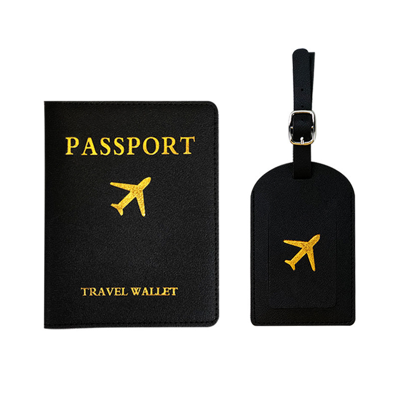 Wholesale In Stock Customized Logo Luxury Plane PU Leather Travel Luggage Tag