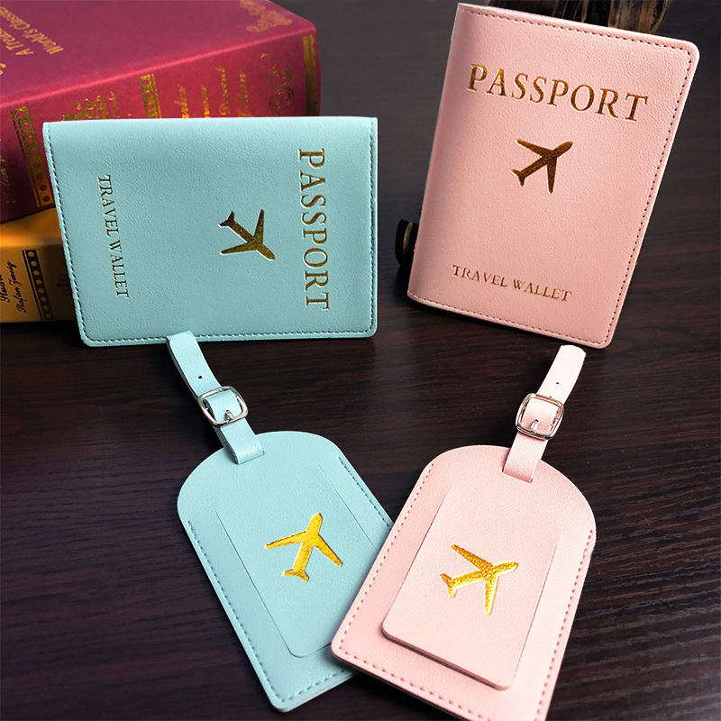 Wholesale In Stock Customized Logo Luxury Plane PU Leather Travel Luggage Tag