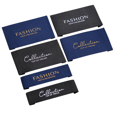 Customized Logo Clothes Garment Fabric Labels, Wholesale High Density Clothing Satin Woven Tag Custom Woven Labels*