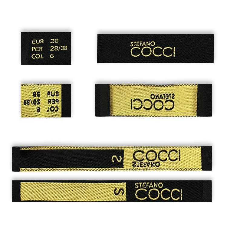 Customized Logo Clothes Garment Fabric Labels, Wholesale High Density Clothing Satin Woven Tag Custom Woven Labels*