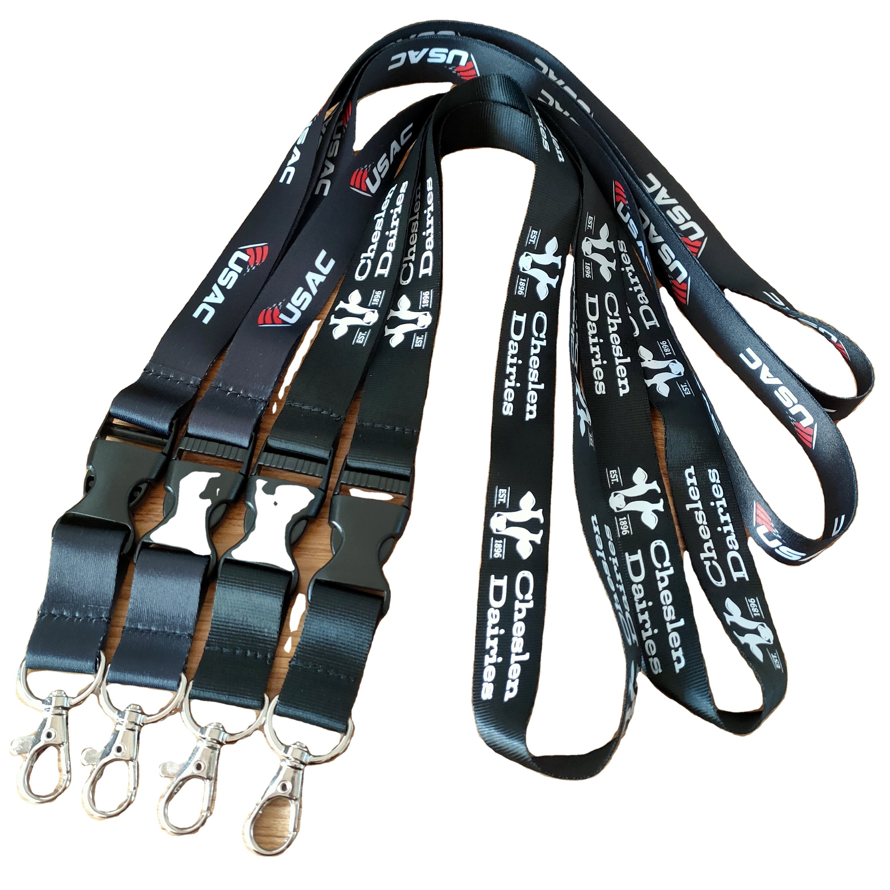 Free Promotional Items Custom Sublimation Lanyards Safety Buckle Metal Badge Key Lanyards for Business Gifts