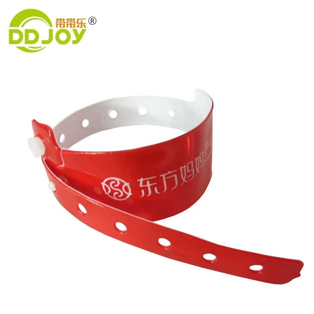 Custom Design Factory price Festival Sublimation Plastic Pulsera  Unisex PVC Wristband / Bracelet