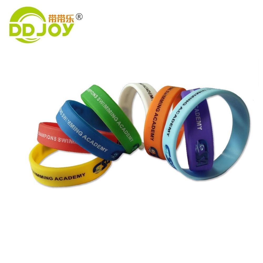 custom Logo embosed Wristband Plastic,custom rubber bracelet,silicone event wristbands