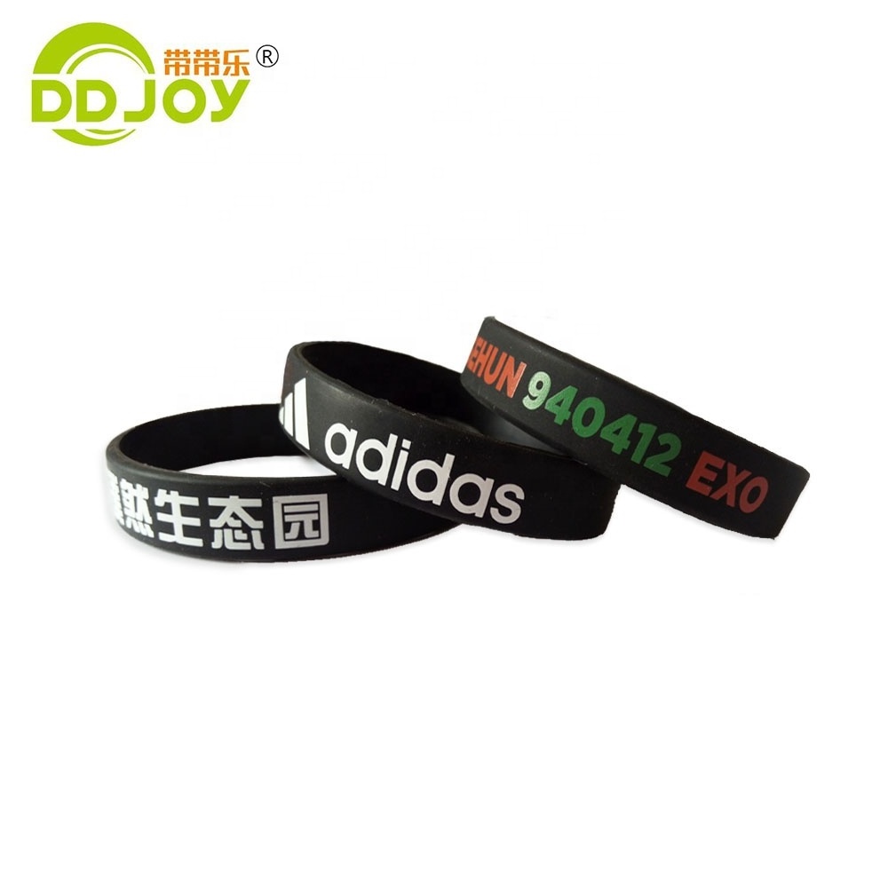 custom Logo embosed Wristband Plastic,custom rubber bracelet,silicone event wristbands