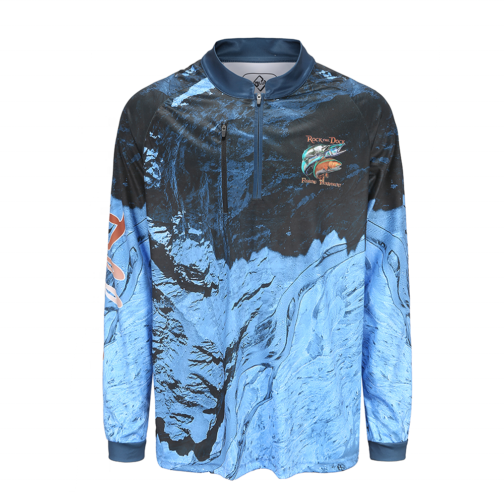 Wholesale Professional Anti-UV Quick Dry Sublimation Shirt UPF 50 Protection Personalized Blank Fishing Jerseys