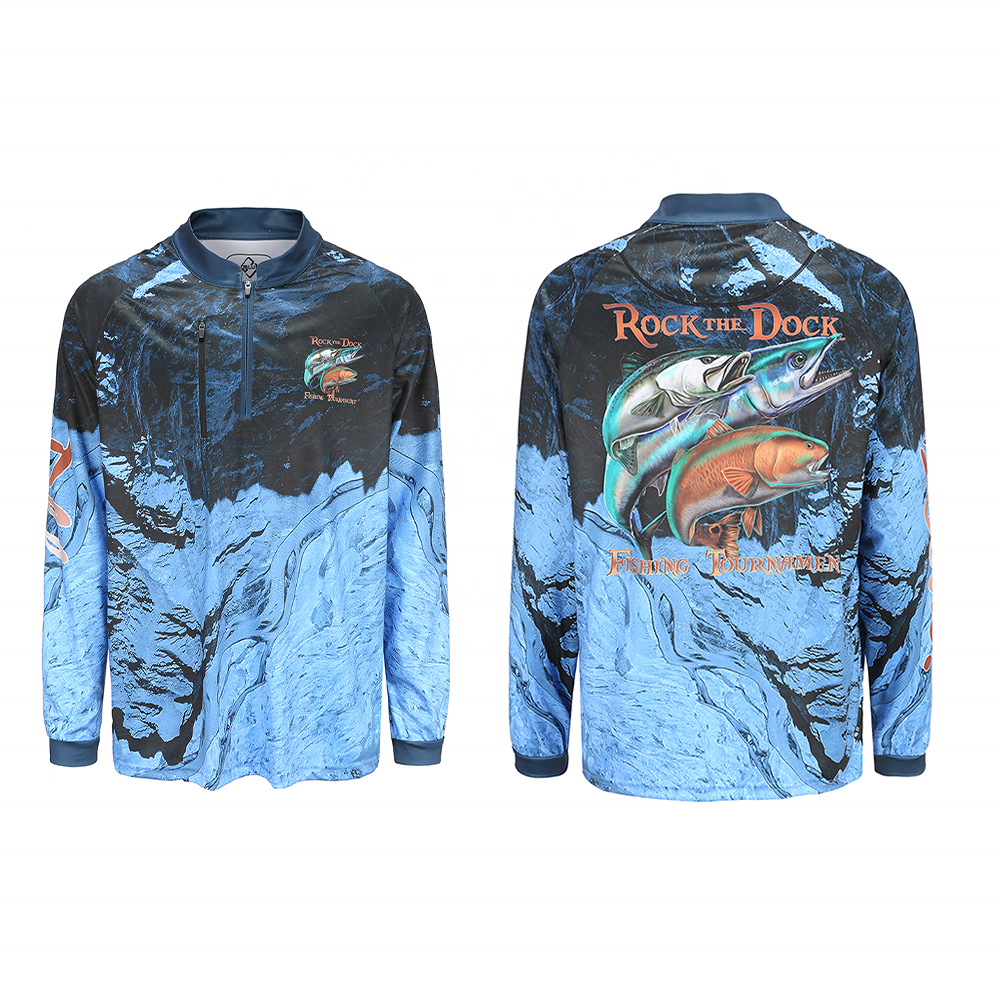 Wholesale Professional Anti-UV Quick Dry Sublimation Shirt UPF 50 Protection Personalized Blank Fishing Jerseys