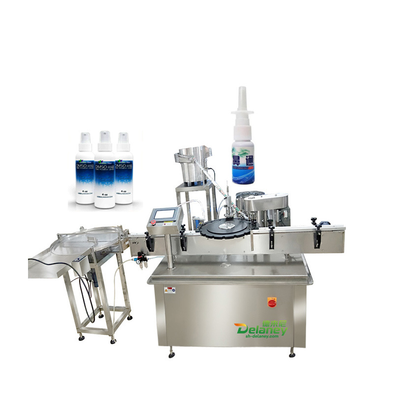 glass plastic aluminum bottle 20-80bpm syrup vial ampoule oral liquid filling machine spray can filling machine